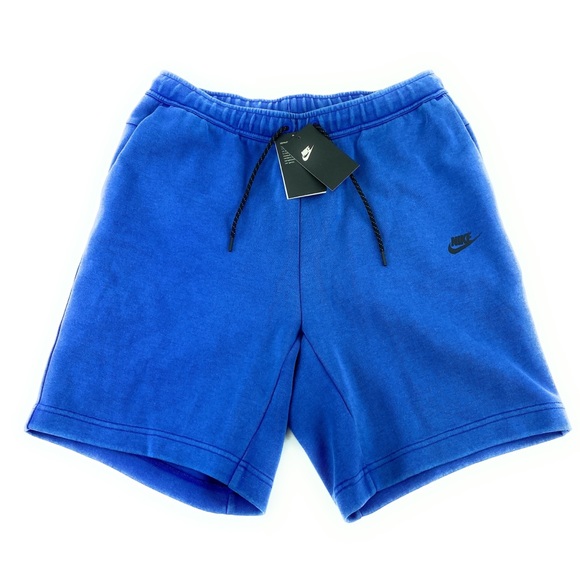 Nike Shorts Nike Men Sportswear Tech Fleece Washed Blue Shorts